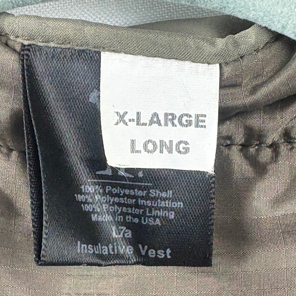 Orc Industries Vest Mens XL Long L7a Insulative Vest 1/2 Zip Military Drawcord - Picture 4 of 13